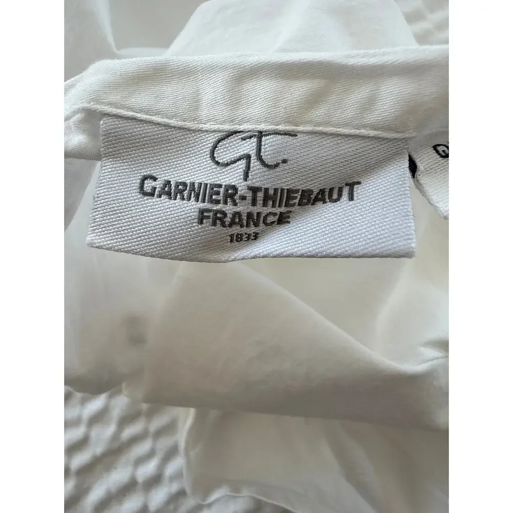 Garnier Thiebaut Queen Pillow Sham White Cotton Oxford Flange Luxury Hotel Linen